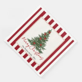 Elegant Bow Christmas Tree Party Napkin (コーナー)