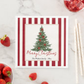 Elegant Bow Christmas Tree Party Napkin (インサイチュ)