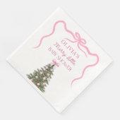 Elegant Bow Christmas Tree Party Napkin (コーナー)