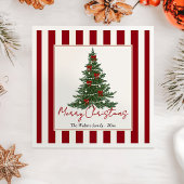 Elegant Bow Christmas Tree Party Napkin
