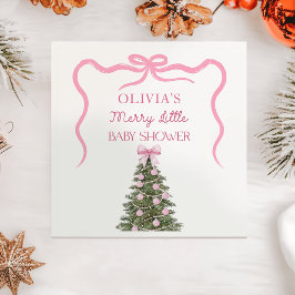 Elegant Bow Christmas Tree Party Napkin