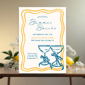 Elegant Bow Cocktail Summer Soirée 招待状