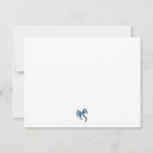 Elegant Bow Coquette Personalized ノートカード (裏面)