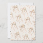 Elegant Bow Floral Bridal Shower  招待状 (裏面)