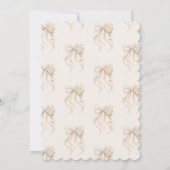 Elegant Bow Floral It's a Girl Baby Shower 招待状 (裏面)