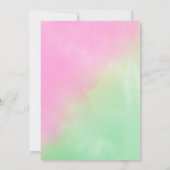 Elegant Bow magical Girl Birthday party 招待状 (裏面)