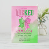 Elegant Bow magical party Girl Birthday 招待状 (スタンド正面)