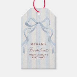 Elegant Bow Personalized Bachelorette Party ギフトタグ