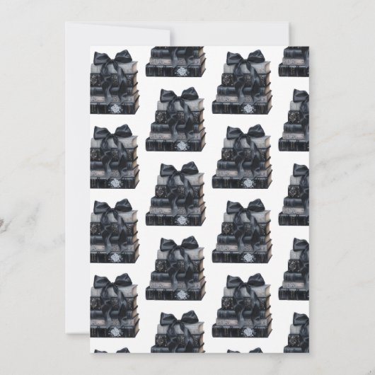 Elegant Bow She's Tying The Knot Bridal Shower  招待状 (裏面)