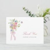 Elegant Bows and Wildflowers サンキューカード (スタンド正面)