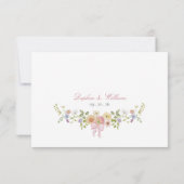 Elegant Bows and Wildflowers 出欠カード (裏面)