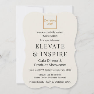 Elegant Bracket Invitation | Corporate Gala & Even 招待状