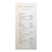 Elegant Branch Salon Price List Service Menu ラックカード (正面)