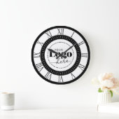 Elegant Branded Your Logo Here ラージ壁時計 (ホーム)