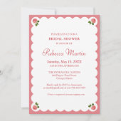 Elegant Bridal Shower Dusty Rose Vintage Pink  招待状 (正面)