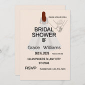 Elegant Bridal Shower Invitation | Printable & Cus (正面/裏面)