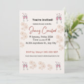 Elegant Bridal Shower Invitation | Printable & Cus 招待状 (スタンド正面)