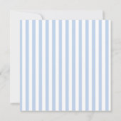 Elegant Bridal Shower Modern Script Blue Stripes 招待状 (裏面)