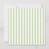 Elegant Bridal Shower Modern Script Green Stripes 招待状 (裏面)