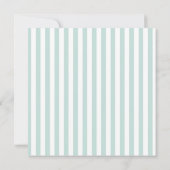 Elegant Bridal Shower Modern Script Teal Stripes 招待状 (裏面)
