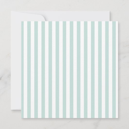 Elegant Bridal Shower Modern Script Teal Stripes 招待状 (裏面)