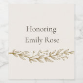 Elegant Bridal Shower Party ワインラベル (シングルラベル)