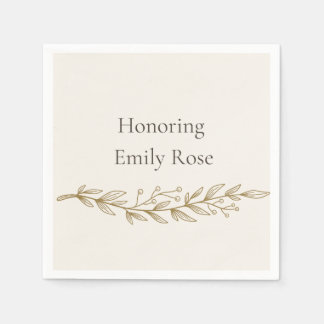 Elegant Bridal Shower Party Napkins スタンダードカクテルナプキン