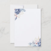 Elegant Bridal Shower with Blue Floral Accents サンキューカード (裏面)