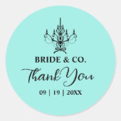 Elegant Bride & Co. ブライダルシャワーティール ラウンドシール (正面)