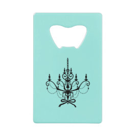 Elegant Bride & Co. Bridal Shower Teal クレジットカード栓抜き