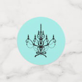 Elegant Bride & Co. Bridal Shower Teal コンフェッティ (スモール正面)