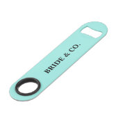 Elegant Bride & Co. Bridal Shower Teal スピード栓抜き (正面アングル)