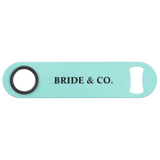 Elegant Bride & Co. Bridal Shower Teal スピード栓抜き (正面(横))