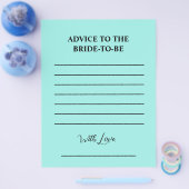 Elegant Bride & Co. Bridal Shower Teal チラシ (シングル)