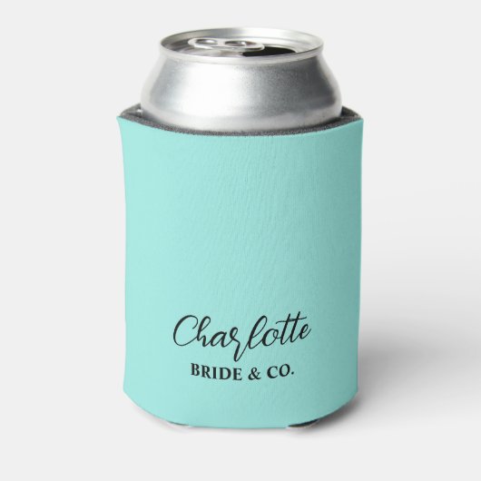 Elegant Bride & Co. Bridal Shower Teal 缶クーラー (缶裏面)