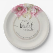 Elegant Bride Shower Paper Plates ペーパープレート (正面)