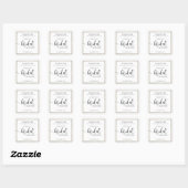 Elegant Bride Shower Square Sticker  スクエアシール (シート)