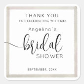 Elegant Bride Shower Square Sticker  スクエアシール (正面)
