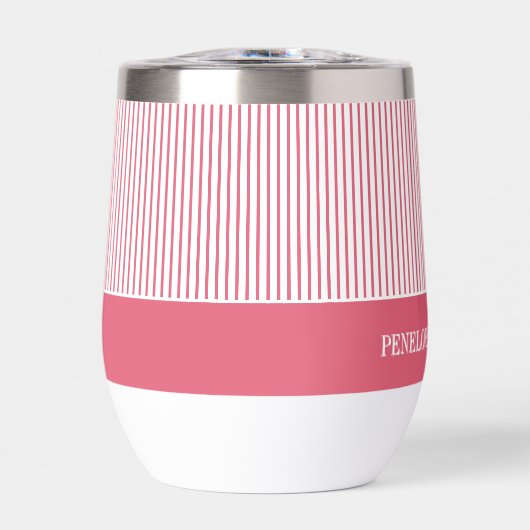 Elegant Bright Pink Striped Wedding (正面)