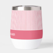 Elegant Bright Pink Striped Wedding (背面)