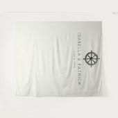 Elegant Bronze Nautical Wheel タペストリー (正面(横))