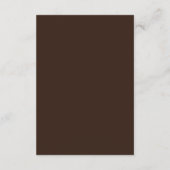 Elegant Brown and Cream Vintage Baroque Wedding エンクロージャーカード (裏面)