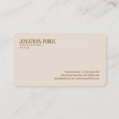 Elegant Brown Beige Rounded Corner Luxurious Silk 名刺 (裏面)