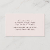 Elegant Brown Berry Chocolate Cake Pastry Chef 名刺 (裏面)