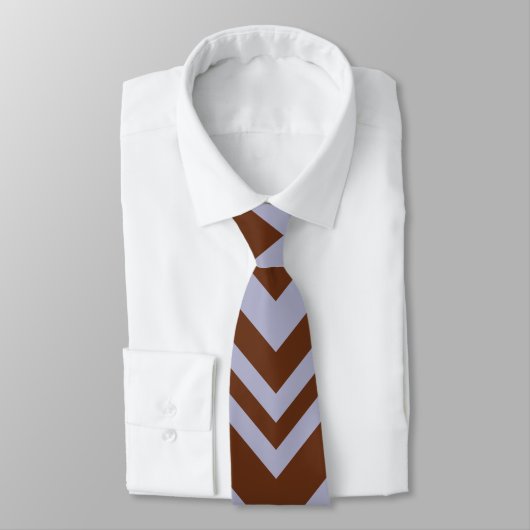 Elegant brown &blue chevron pattern Neck Tie ネクタイ (タイ)