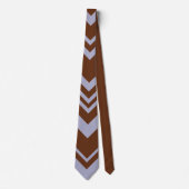 Elegant brown &blue chevron pattern Neck Tie ネクタイ (正面)