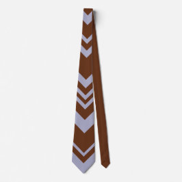 Elegant brown &blue chevron pattern Neck Tie ネクタイ