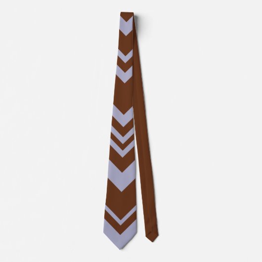 Elegant brown &blue chevron pattern Neck Tie ネクタイ (正面)