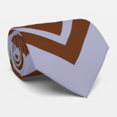 Elegant brown &blue chevron pattern Neck Tie ネクタイ (ロール)
