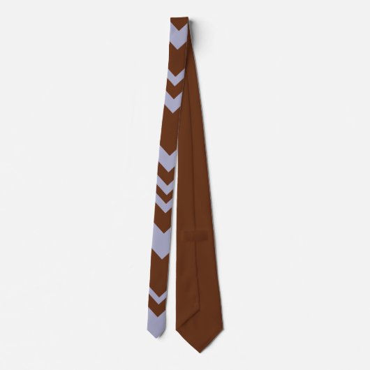 Elegant brown &blue chevron pattern Neck Tie ネクタイ (裏面)